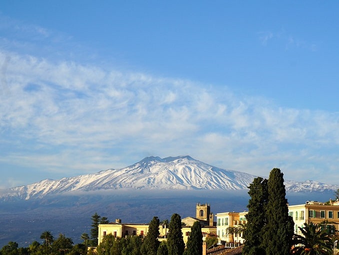 Etna - There is clear weather in Sicily in September