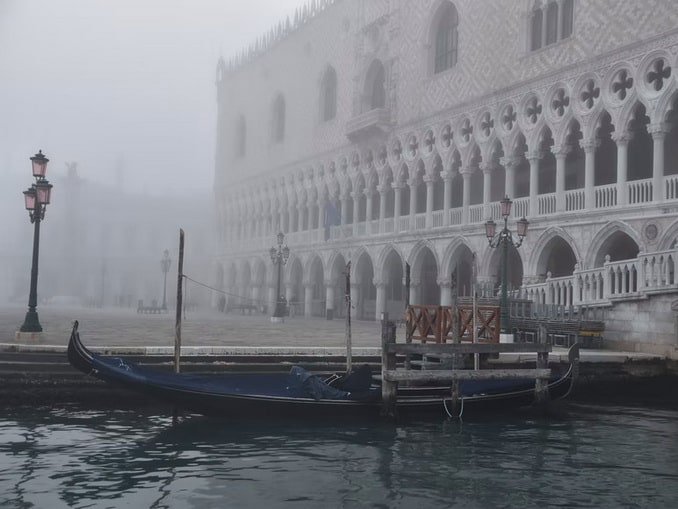 Doge's Palace in Venice in the early December