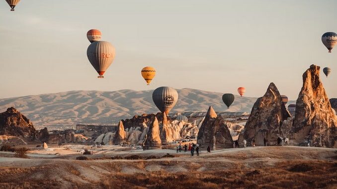 Air balloons fly in Cappadocia even in December