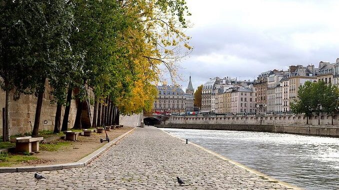 In October Paris looks peaceful