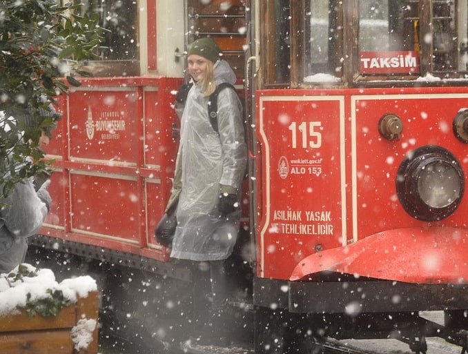 There are a few tourists to celebrate New Year in Istanbul