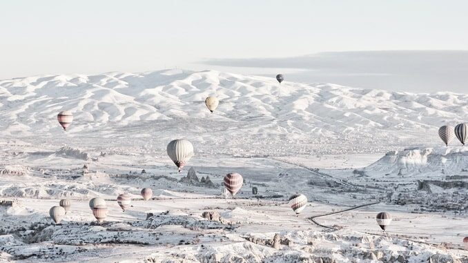 The least suitable weather for hot air ballooning is January and February