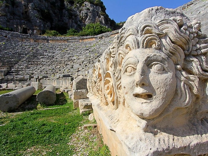 Among the ruins of Mira you can feel the ancient Lycian culture