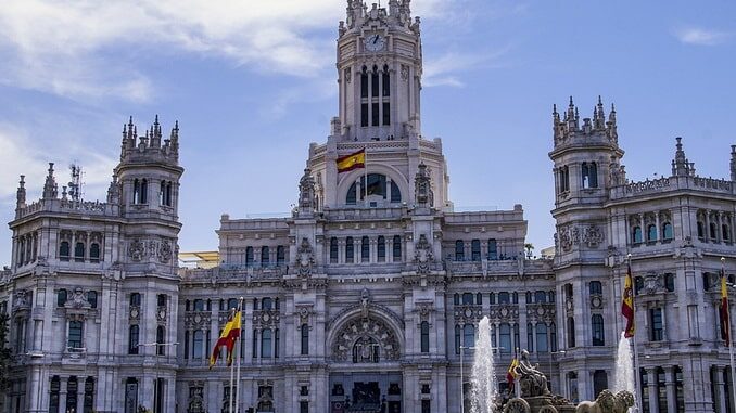 No trip to Madrid in June is complete without a visit to Cibeles Palace
