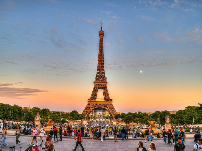 The Eiffel Tower offers a wonderful view of Paris In June