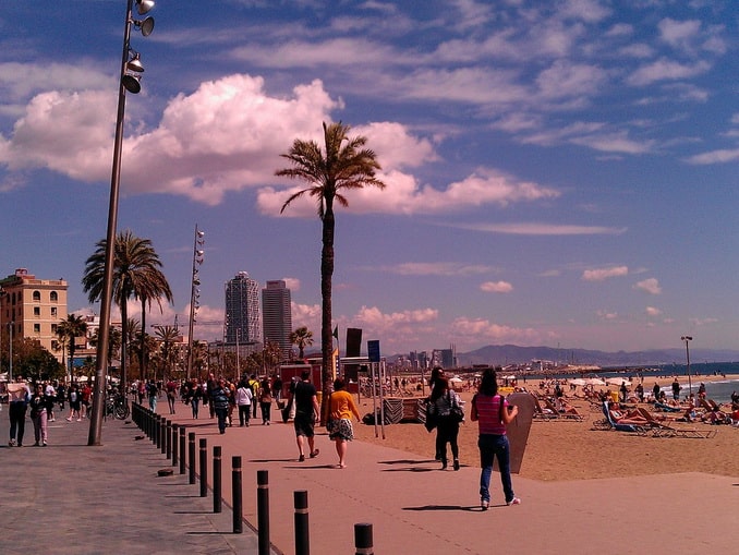 Barceloneta beach is the oldest beach in Barcelona