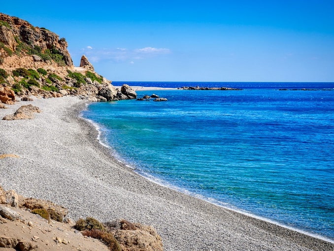 The beaches of Bali are considered the most peaceful in Crete in September